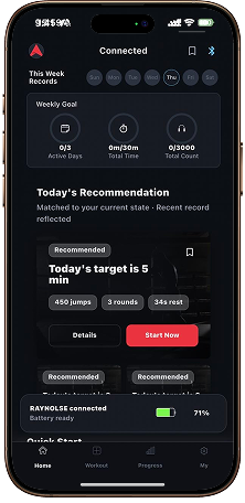 RAYNOLSE app home screen