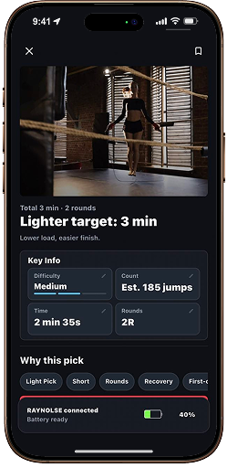 Raynolse app coach report screen