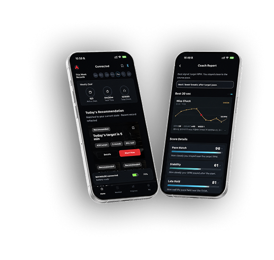 Raynolse app home and report screens
